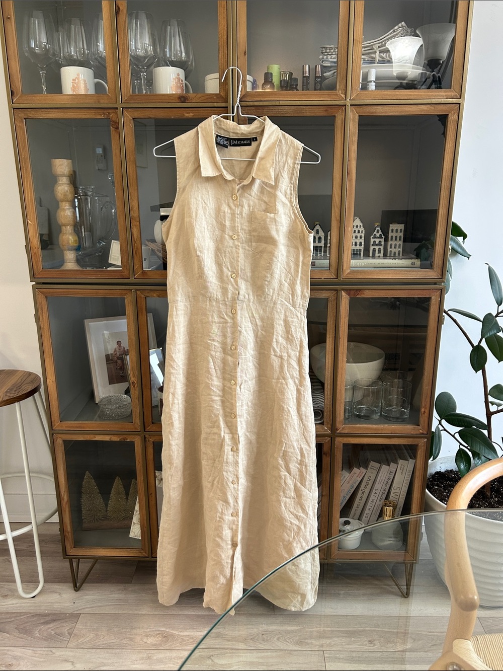 Vintage 100% Linen Dress